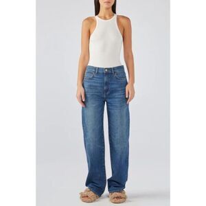 Triarchy Womens Ms Keaton High Rise Baggy Jeans Sz 24 Organic medium Indigo New